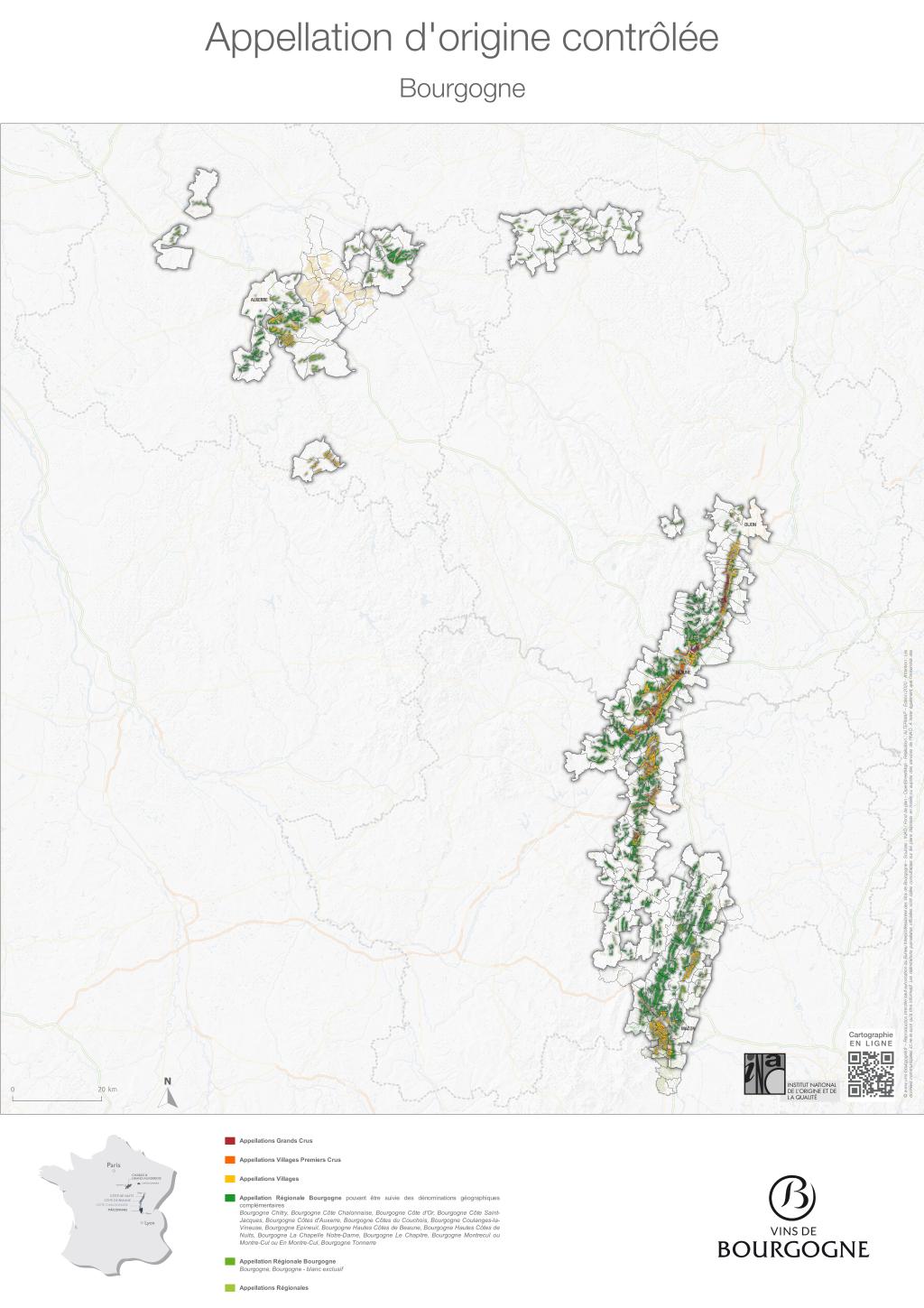 CARTES DE L'APPELLATION Bourgogne