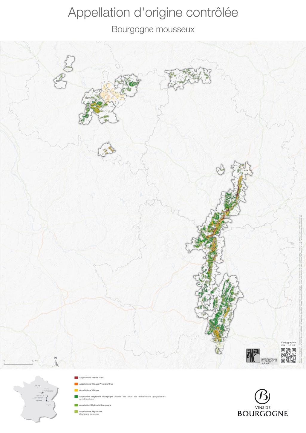 Map Bourgogne Mousseux