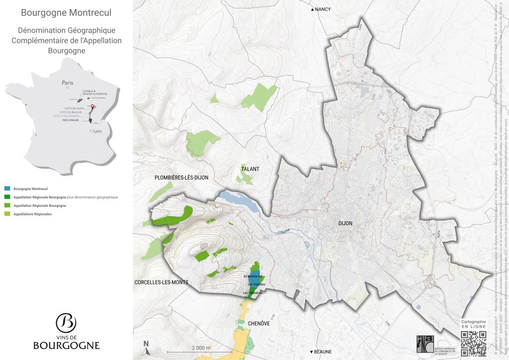 Map Bourgogne Montrecul