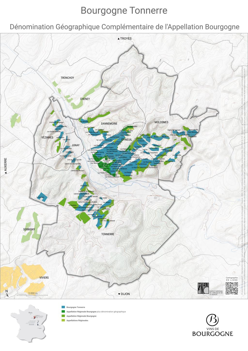 Map Bourgogne Tonnerre