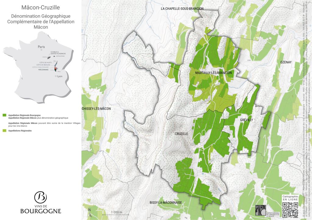 Map Mâcon-Cruzille