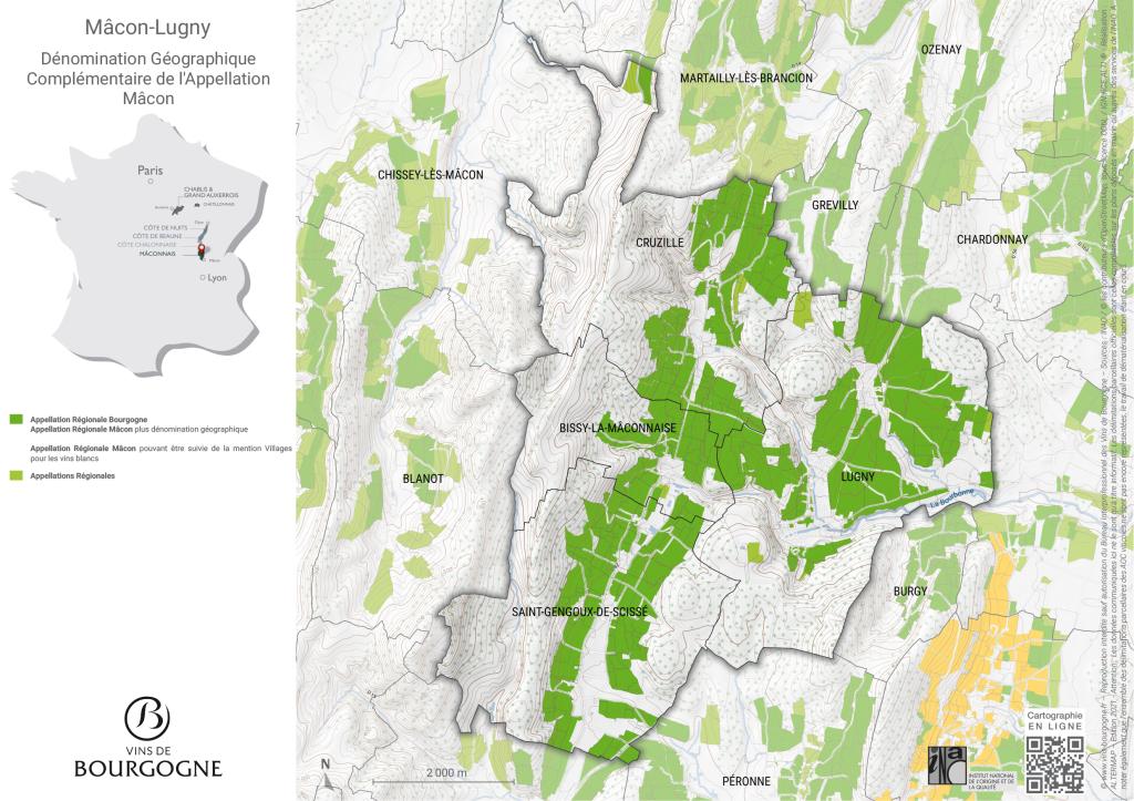 Map Mâcon-Lugny