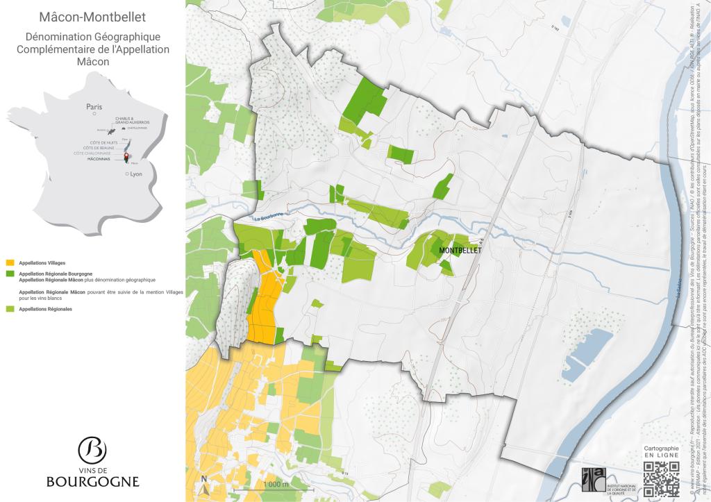 Map Mâcon-Montbellet