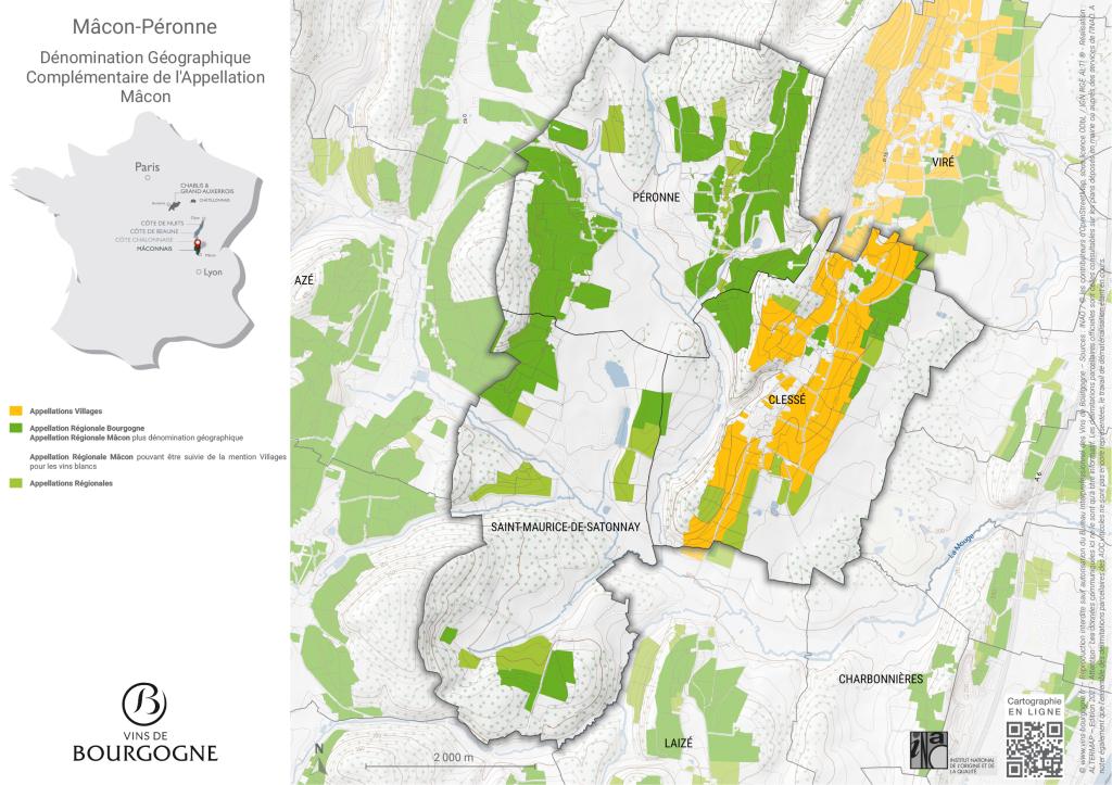 Map Mâcon-Peronne