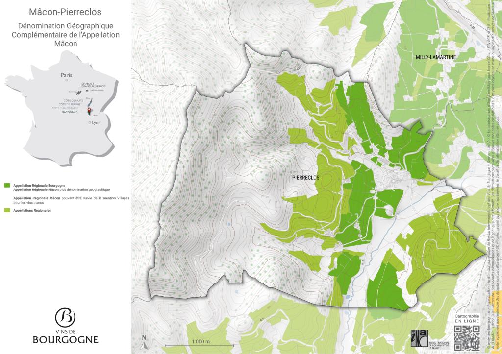 Map Mâcon-Pierreclos