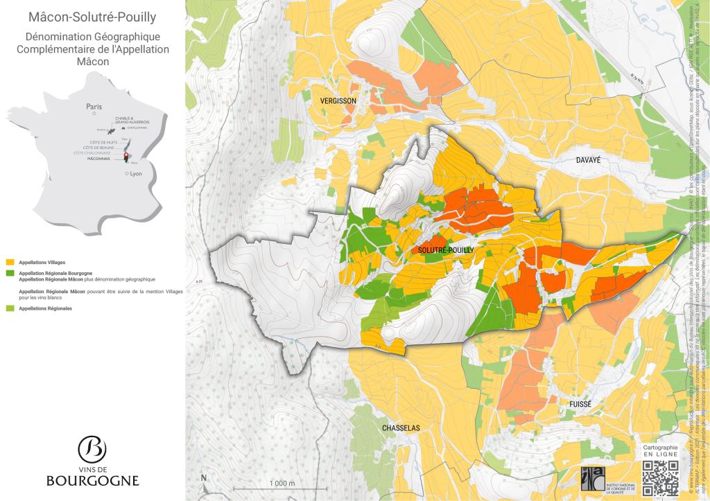 Map Mâcon-Solutré-Pouilly