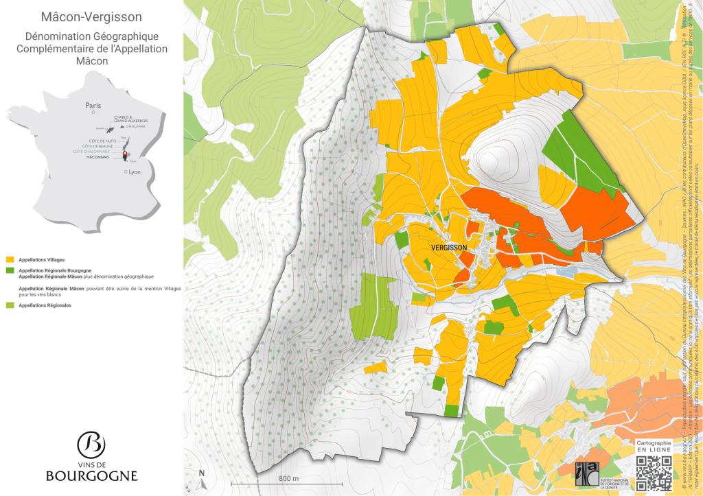 CARTES DE L'APPELLATION Mâcon-Vergisson