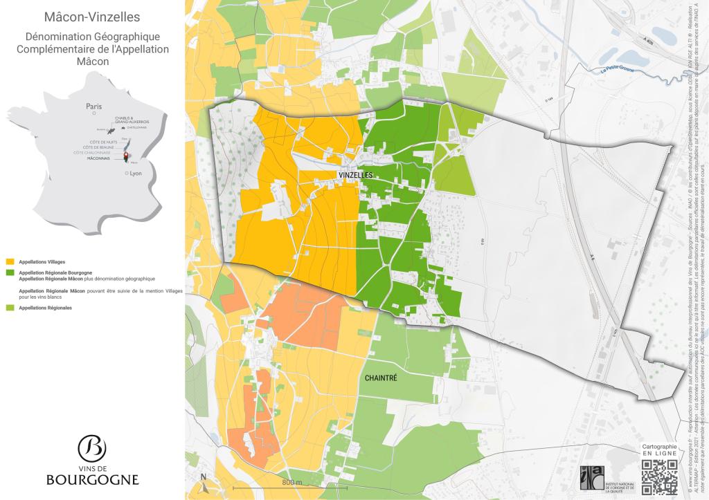 Map Mâcon-Vinzelles