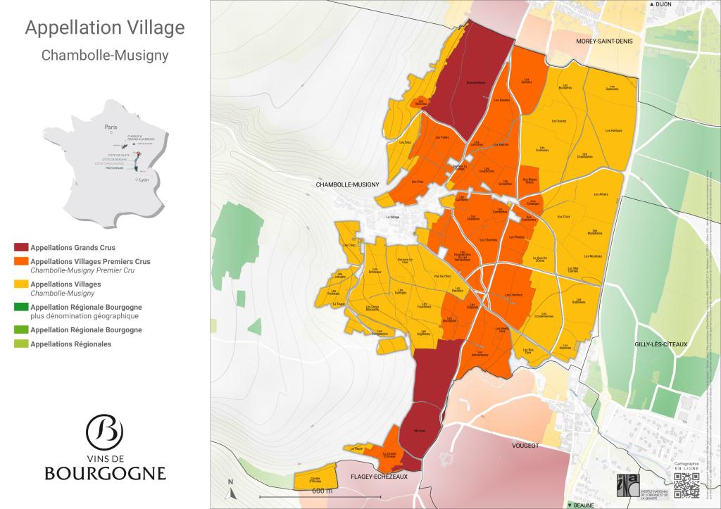 CARTES DE L'APPELLATION Chambolle-Musigny