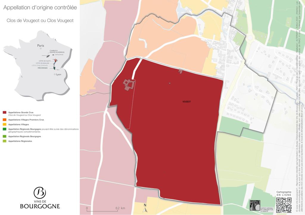 CARTES DE L'APPELLATION Clos de Vougeot