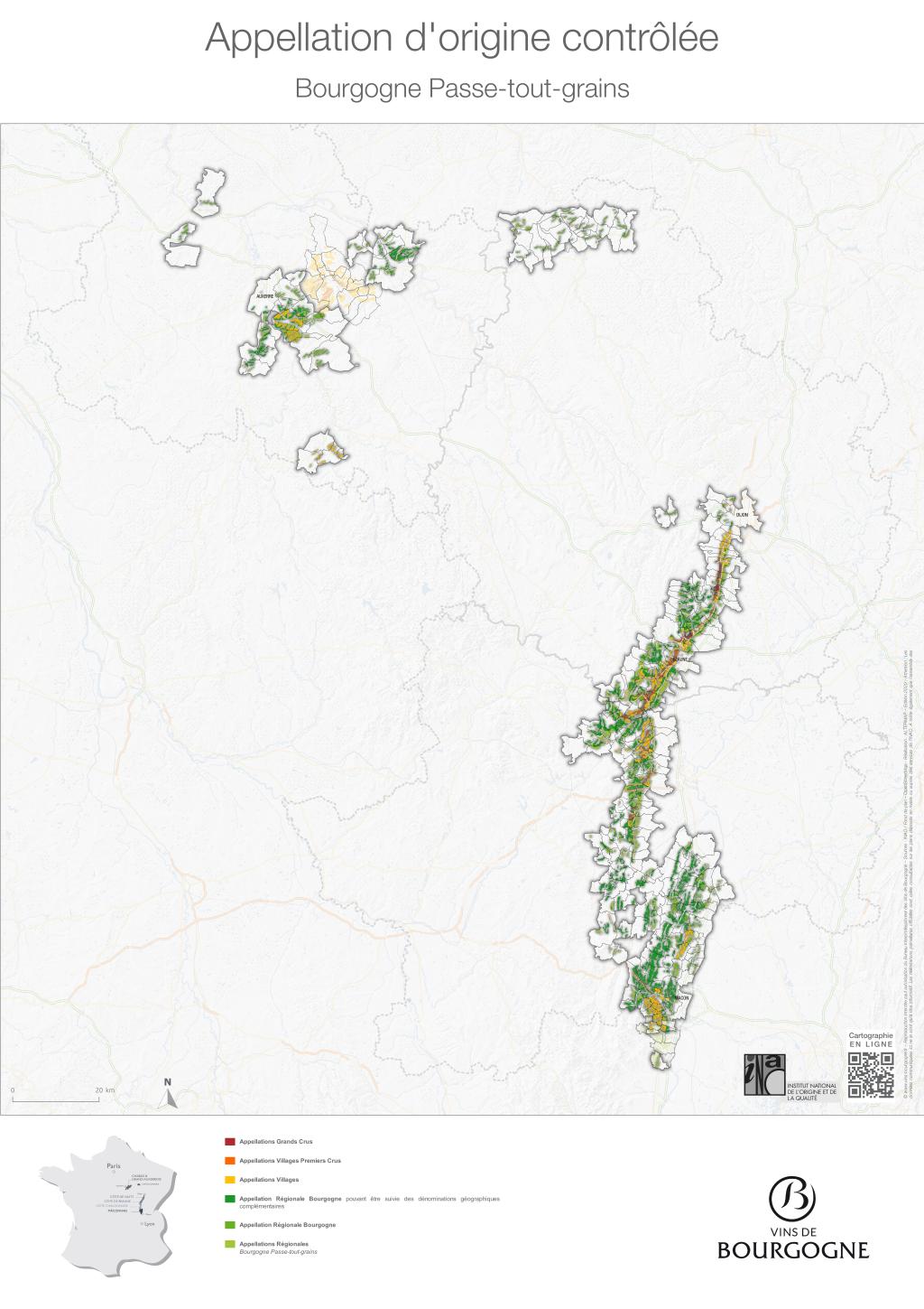 CARTES DE L'APPELLATION Bourgogne Passe-tout-grains