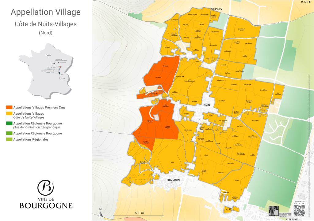 Map Côte de Nuits-Villages