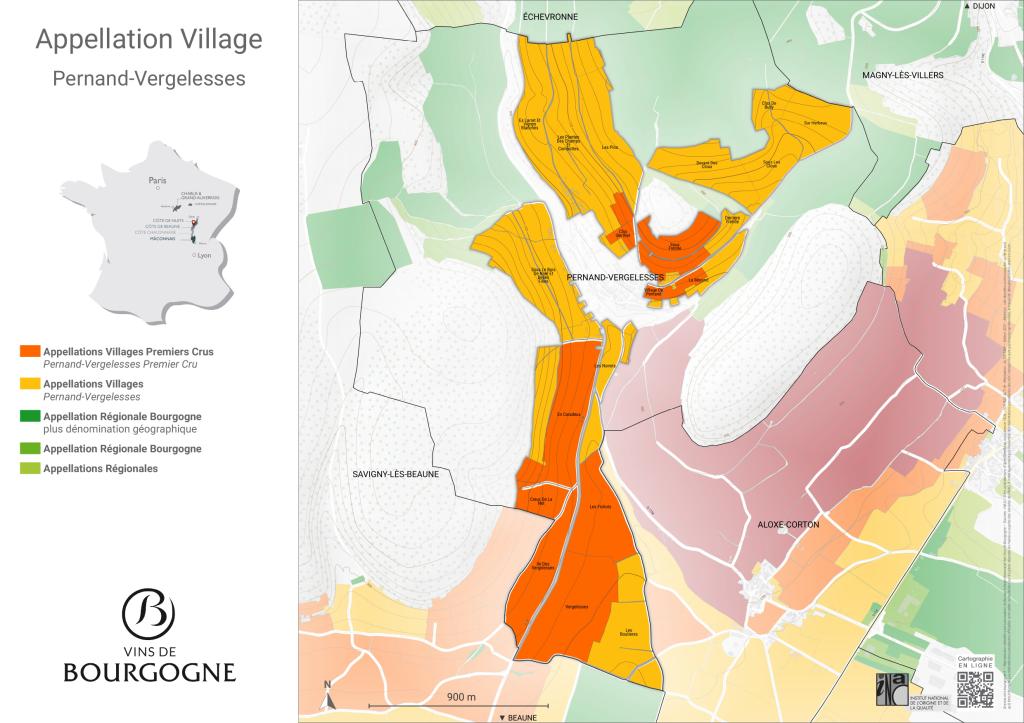 CARTES DE L'APPELLATION Pernand-Vergelesses