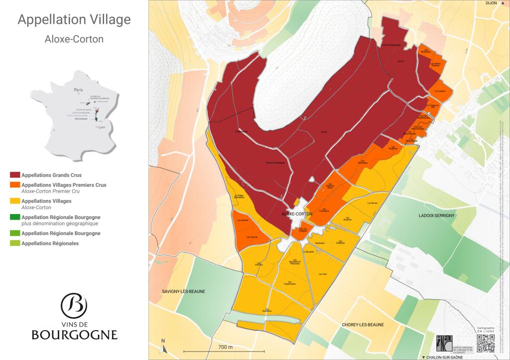 CARTES DE L'APPELLATION Aloxe-Corton