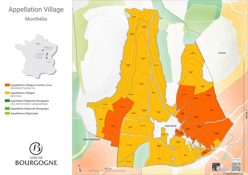 CARTES DE L'APPELLATION Monthélie