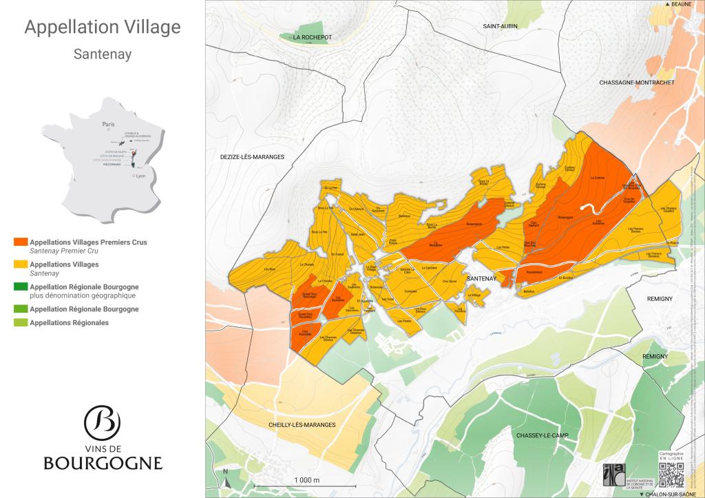 Map Santenay