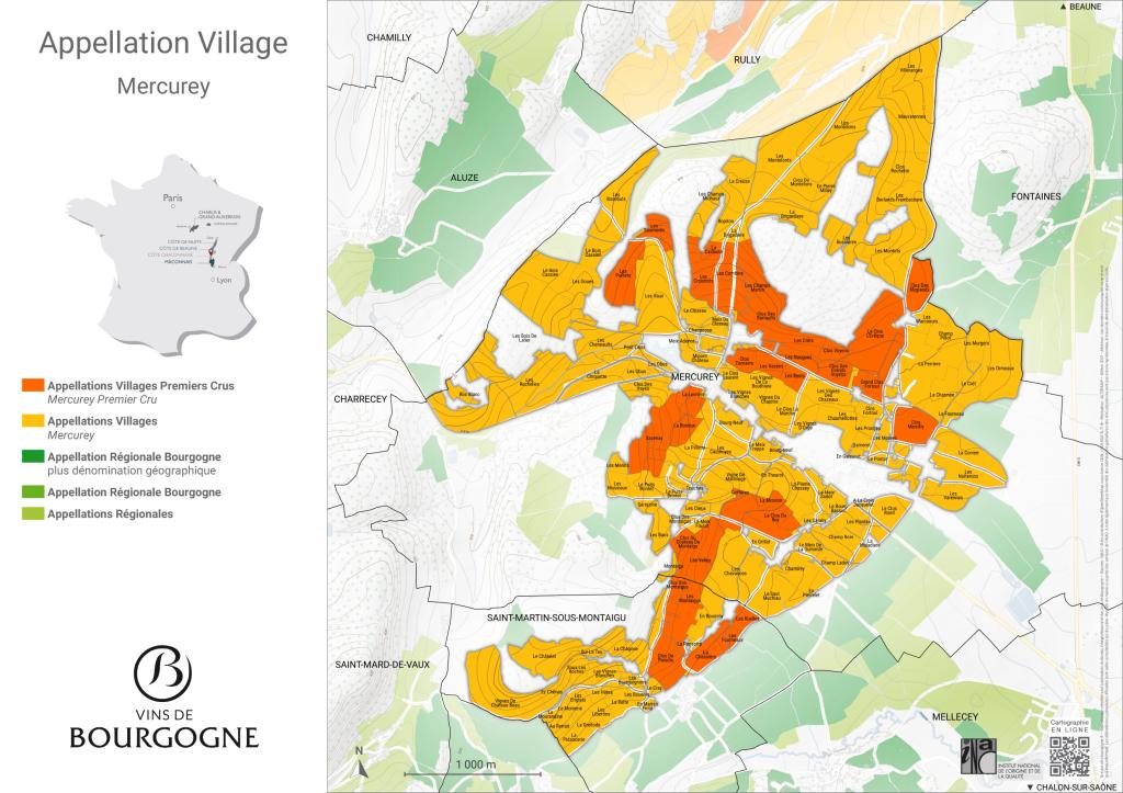 CARTES DE L'APPELLATION Mercurey