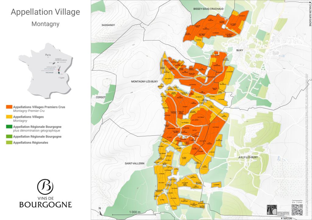 CARTES DE L'APPELLATION Montagny