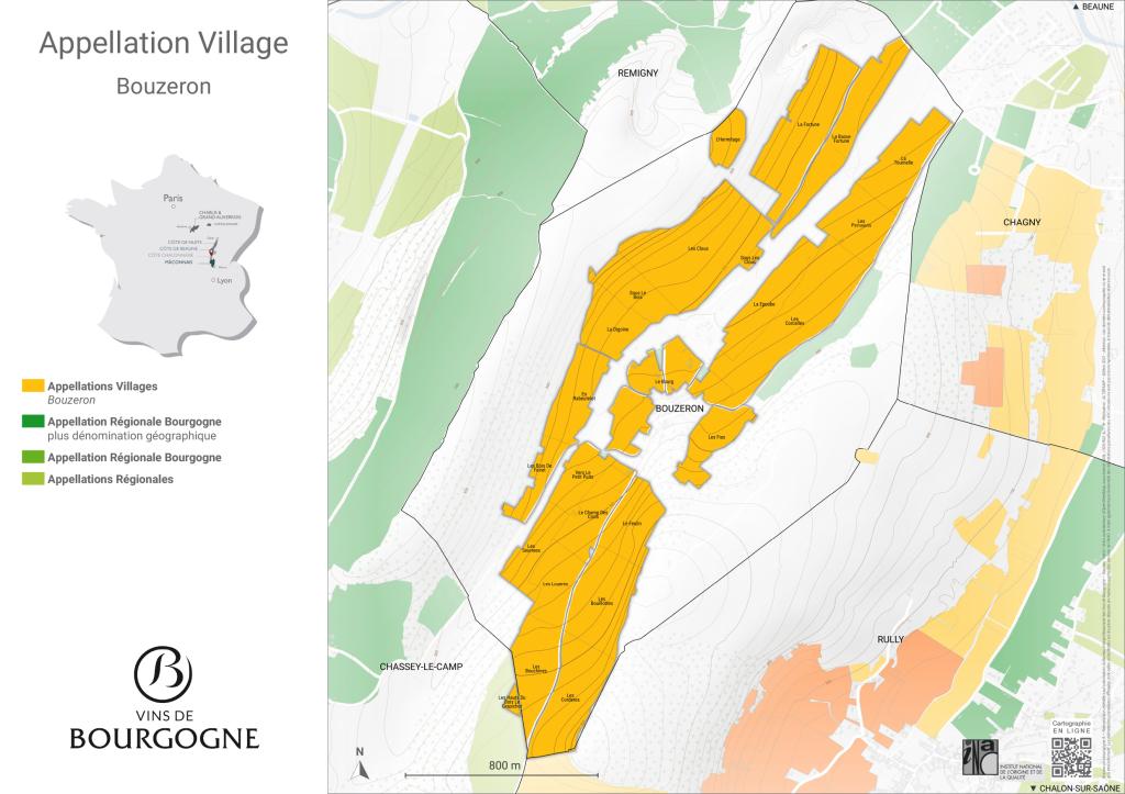 CARTES DE L'APPELLATION Bouzeron