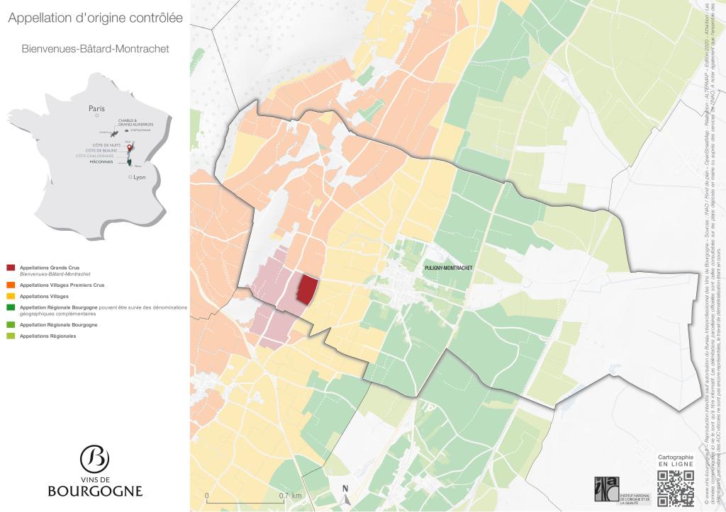 CARTES DE L'APPELLATION Bienvenues-Bâtard-Montrachet