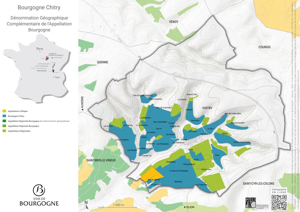 Map Bourgogne Chitry