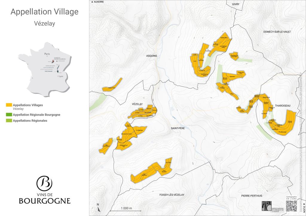 CARTES DE L'APPELLATION Vézelay