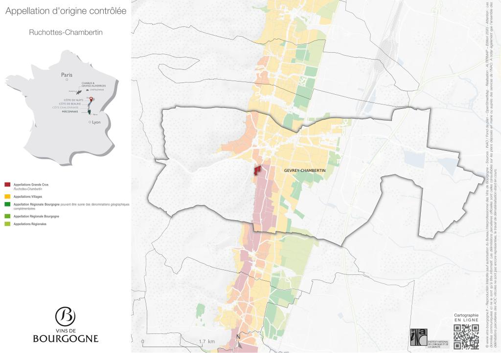 CARTES DE L'APPELLATION Ruchottes Chambertin