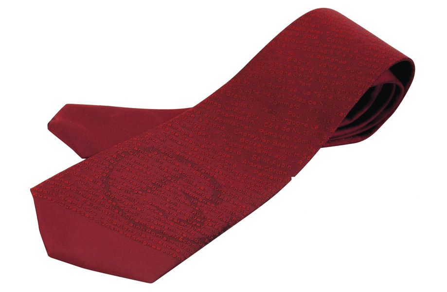 BOURGOGNES TIE WITH ITS MATCHING CASE RED
