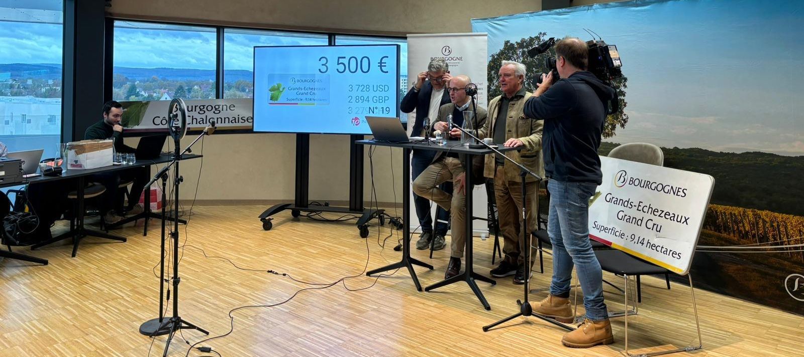 The auction took place at the Cité des Climats et vins de Bourgogne in Beaune