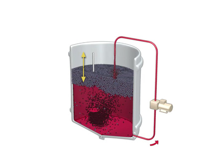 Bourgogne wines - Cap punching / Pumping over