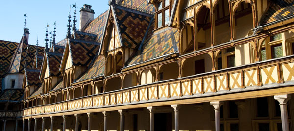 The Hospice de Beaune - Inside courtyard