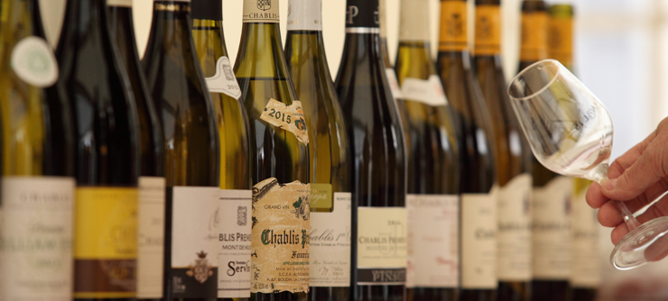 wine bottles of Bourgogne
