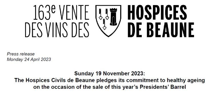 Vente des Vins Beaune 2023