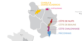 The Bourgogne winegrowing region, an ideal location