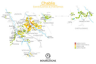 Map of Chablis and the Grand Auxerrois