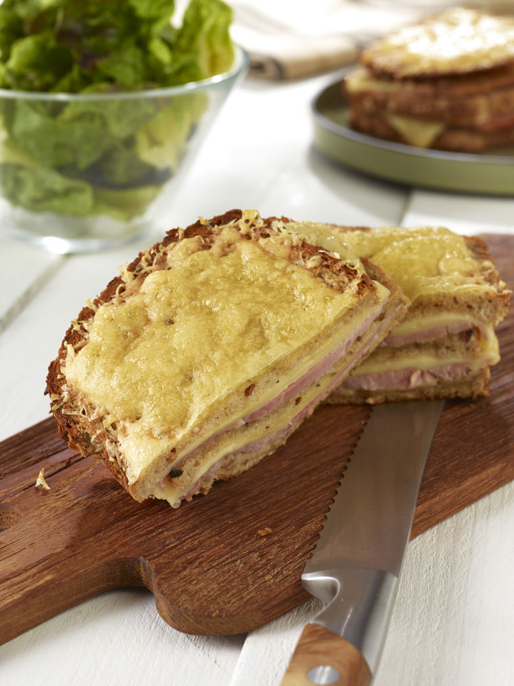 Croque Monsieur, Toasted ham and cheese sandwiches