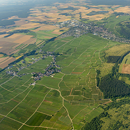 © BIVB / Aurélien - Survol de la Côte de Nuits en Bourgogne : Vosne-Romanée