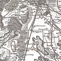 Carte de Cassini : secteur de Dijon - © Droits réservés