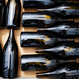 Bottles of Bourgogne wine