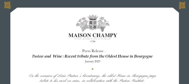 Maison Champy - Pasteur and Wine